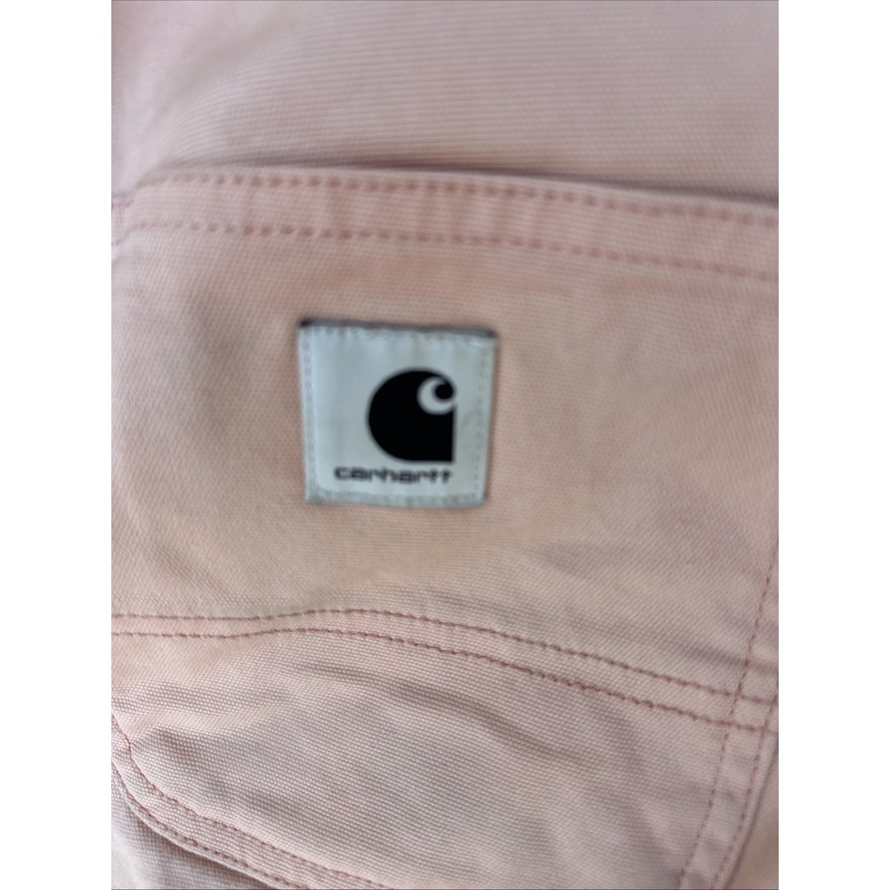 Carhartt Pants Women Peach Sz 29x30 Work In Progress RW Boyfriend Pierce Canvas - Picture 9 of 9